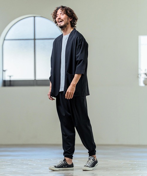 Magine(マージン)の「mp14654- Nylon Spandex Fine Rib Knit Fabric Easy Tapered Pants テーパードパンツ(MGN-261-009)(その他パンツ・メンズ・ネイビー/グレー/ブラック・48/46/44)」の12枚目の写真