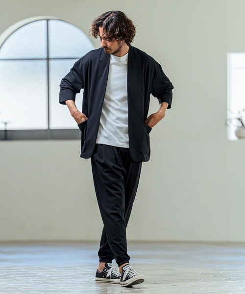 Magine(マージン)の「mp14654- Nylon Spandex Fine Rib Knit Fabric Easy Tapered Pants テーパードパンツ(MGN-261-009)(その他パンツ・メンズ・ネイビー/グレー/ブラック・48/46/44)」の13枚目の写真