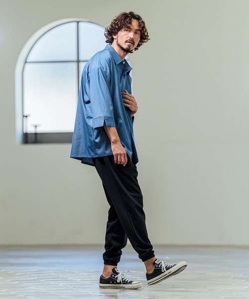 Magine(マージン)の「mp14654- Nylon Spandex Fine Rib Knit Fabric Easy Tapered Pants テーパードパンツ(MGN-261-009)(その他パンツ・メンズ・ネイビー/グレー/ブラック・48/46/44)」の14枚目の写真