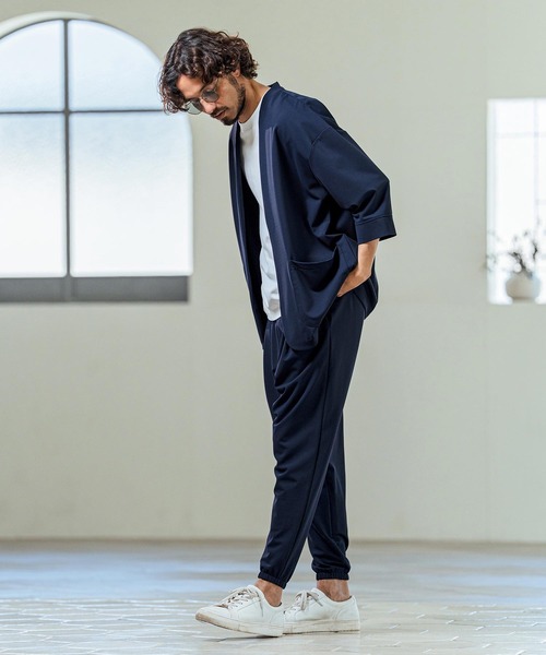 Magine(マージン)の「mp14654- Nylon Spandex Fine Rib Knit Fabric Easy Tapered Pants テーパードパンツ(MGN-261-009)(その他パンツ・メンズ・ネイビー/グレー/ブラック・48/46/44)」の19枚目の写真