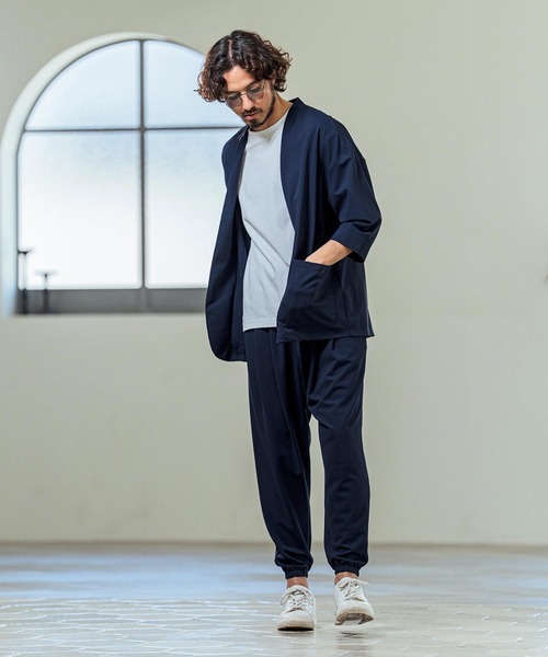 Magine(マージン)の「mp14654- Nylon Spandex Fine Rib Knit Fabric Easy Tapered Pants テーパードパンツ(MGN-261-009)(その他パンツ・メンズ・ネイビー/グレー/ブラック・48/46/44)」の20枚目の写真