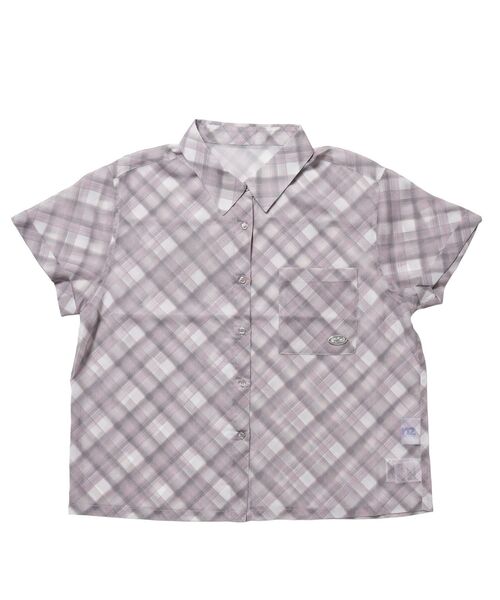 SEQUENZ(シークエンズ)の「※WEB限定 / シアー素材 / レディースチェック半袖シャツ / sqnz sheer check shirts(シャツ/ブラウス・レディース・ブルーグレー/グリーン/ピンク・MEDIUM/SMALL)」の16枚目の写真