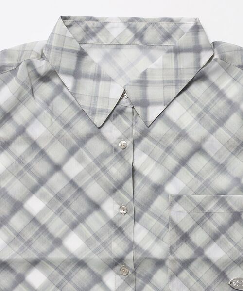 SEQUENZ(シークエンズ)の「※WEB限定 / シアー素材 / レディースチェック半袖シャツ / sqnz sheer check shirts(シャツ/ブラウス・レディース・ブルーグレー/グリーン/ピンク・MEDIUM/SMALL)」の22枚目の写真
