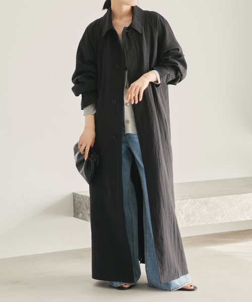 plage（プラージュ）の「Sway Balmacaan コート（その他アウター・レディース・ベージュ/ブラック・36/38）」の3枚目の写真