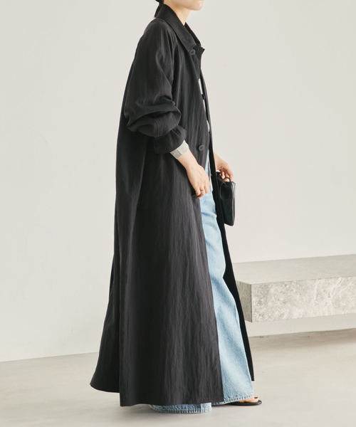 plage（プラージュ）の「Sway Balmacaan コート（その他アウター・レディース・ベージュ/ブラック・36/38）」の4枚目の写真