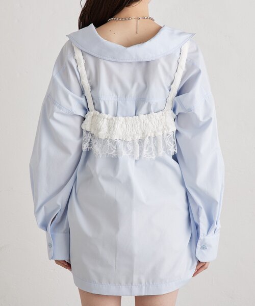 mystic（ミスティック）の「フラワーレースビスチェ（シャツ/ブラウス・レディース・ブラック/オフホワイト・FREE）」の16枚目の写真