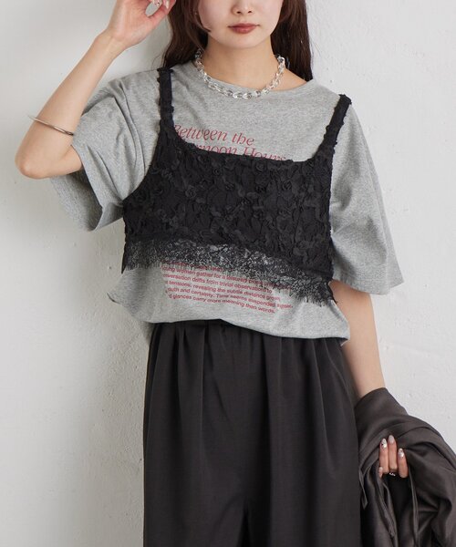 mystic（ミスティック）の「フラワーレースビスチェ（シャツ/ブラウス・レディース・ブラック/オフホワイト・FREE）」の19枚目の写真