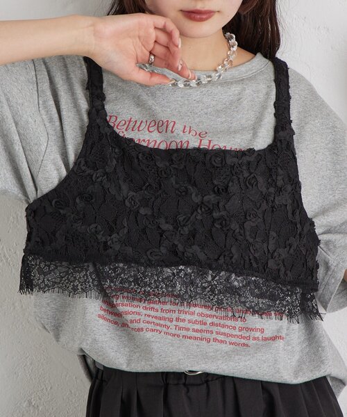 mystic（ミスティック）の「フラワーレースビスチェ（シャツ/ブラウス・レディース・ブラック/オフホワイト・FREE）」の20枚目の写真