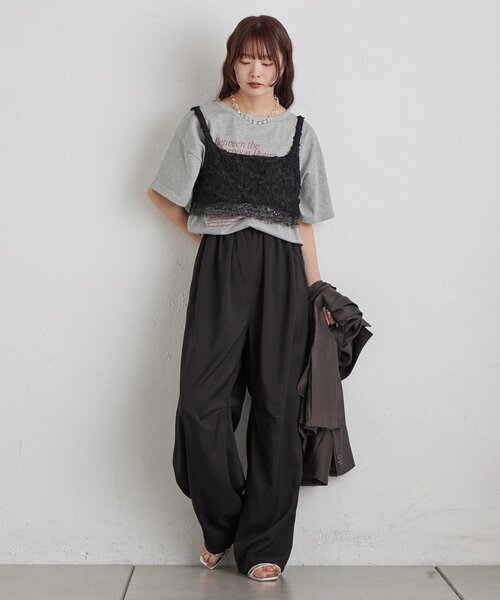 mystic（ミスティック）の「フラワーレースビスチェ（シャツ/ブラウス・レディース・ブラック/オフホワイト・FREE）」の21枚目の写真