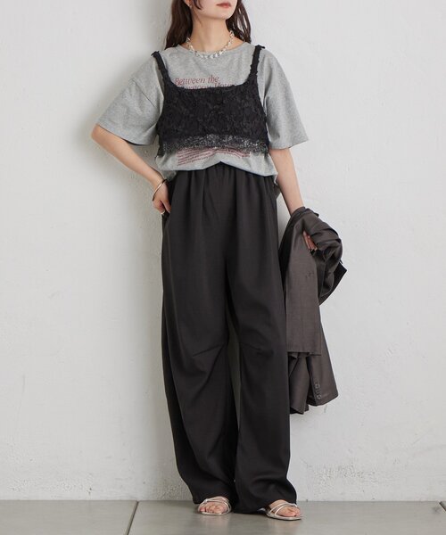 mystic（ミスティック）の「フラワーレースビスチェ（シャツ/ブラウス・レディース・ブラック/オフホワイト・FREE）」の22枚目の写真