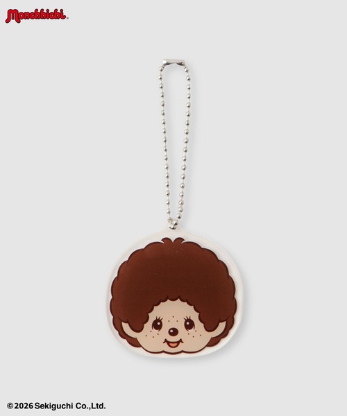 Mac-House(マックハウス)の「【 Monchhichi / モンチッチ 】 サガラ刺繍ロングスリーブTシャツ アクリルキーホルダー付き(Tシャツ/カットソー・レディース・オートミール/チャコールグレー・M/L)」の3枚目の写真