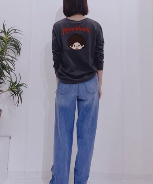 Mac-House(マックハウス)の「【 Monchhichi / モンチッチ 】 サガラ刺繍ロングスリーブTシャツ アクリルキーホルダー付き(Tシャツ/カットソー・レディース・オートミール/チャコールグレー・M/L)」の11枚目の写真