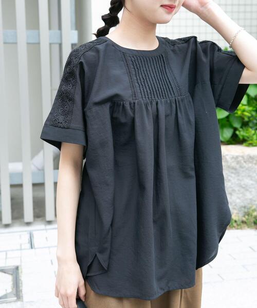 ピンタックレースブラウス（シャツ/ブラウス）｜ITEMS URBANRESEARCH