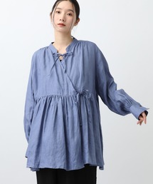 studio CLIP | 《natural by clip》リネンカシュクールブラウス(シャツ/ブラウス)