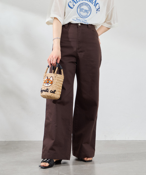 U by SPICK&SPAN（ユーバイスピックアンドスパン）の「《新色 / 追加》ヴィンテージライクチノパンツ（チノパンツ・レディース・ネイビー/ベージュ/ブラウン・38/36）」の2枚目の写真