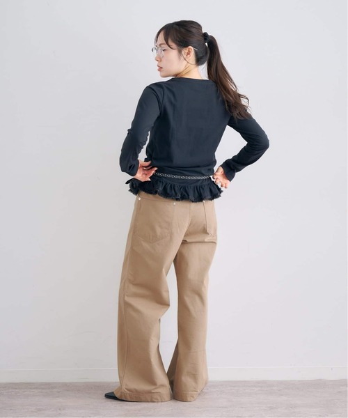 U by SPICK&SPAN（ユーバイスピックアンドスパン）の「《新色 / 追加》ヴィンテージライクチノパンツ（チノパンツ・レディース・ネイビー/ベージュ/ブラウン・38/36）」の8枚目の写真