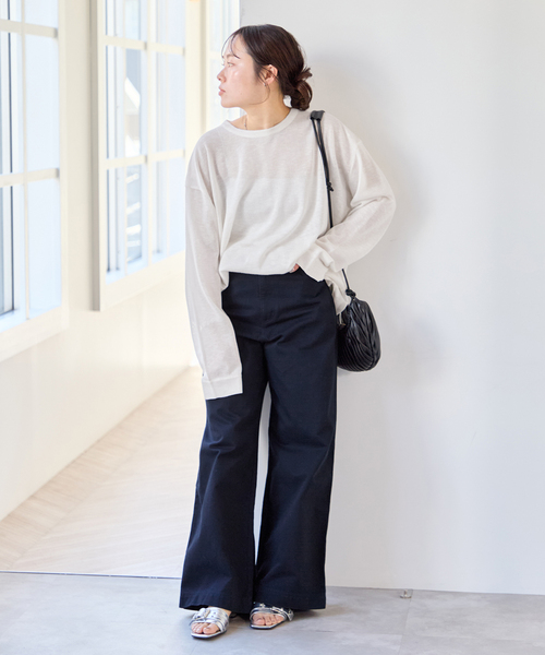 U by SPICK&SPAN（ユーバイスピックアンドスパン）の「《新色 / 追加》ヴィンテージライクチノパンツ（チノパンツ・レディース・ネイビー/ベージュ/ブラウン・38/36）」の18枚目の写真