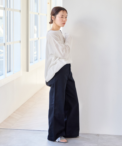 U by SPICK&SPAN（ユーバイスピックアンドスパン）の「《新色 / 追加》ヴィンテージライクチノパンツ（チノパンツ・レディース・ネイビー/ベージュ/ブラウン・38/36）」の21枚目の写真