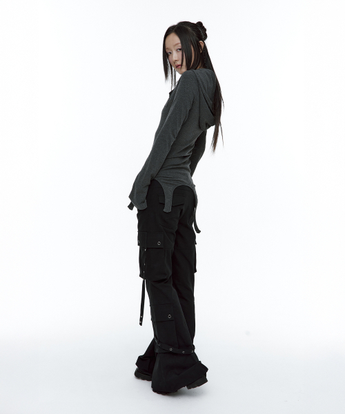 ROUGHNECK(ラフネック)の「ガーター フードパーカー ヘンリートップ グレー(Tシャツ/カットソー・レディース・その他・SMALL/MEDIUM)」の7枚目の写真