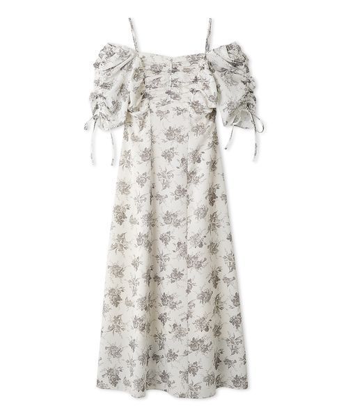 SNIDEL（スナイデル）の「【WEB限定/ROSE Collection】ROSEプリントワンピース（ワンピース・レディース・イエロー/アイボリー/ピンクベージュ/マルチ・0/1/2/00）」の10枚目の写真