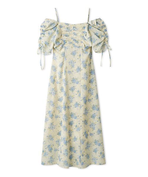 SNIDEL（スナイデル）の「【WEB限定/ROSE Collection】ROSEプリントワンピース（ワンピース・レディース・イエロー/アイボリー/ピンクベージュ/マルチ・0/1/2/00）」の11枚目の写真
