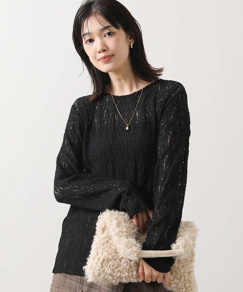 Gready Brilliant（グレディブリリアン）の「ストレッチレースカットソー（Tシャツ/カットソー・レディース・ブラック/オフホワイト・38）」の20枚目の写真