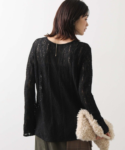 Gready Brilliant（グレディブリリアン）の「ストレッチレースカットソー（Tシャツ/カットソー・レディース・ブラック/オフホワイト・38）」の22枚目の写真