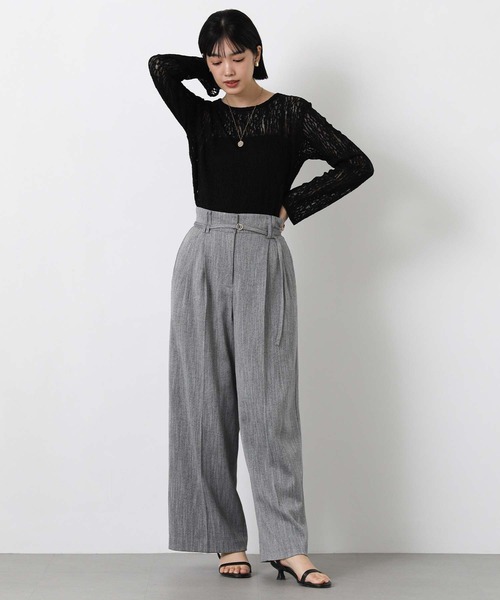 Gready Brilliant（グレディブリリアン）の「ストレッチレースカットソー（Tシャツ/カットソー・レディース・ブラック/オフホワイト・38）」の6枚目の写真