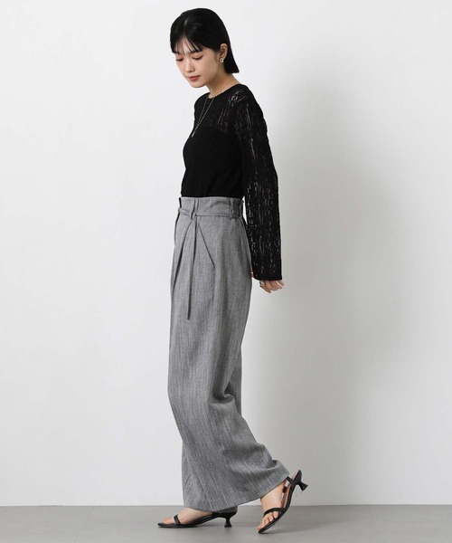 Gready Brilliant（グレディブリリアン）の「ストレッチレースカットソー（Tシャツ/カットソー・レディース・ブラック/オフホワイト・38）」の7枚目の写真