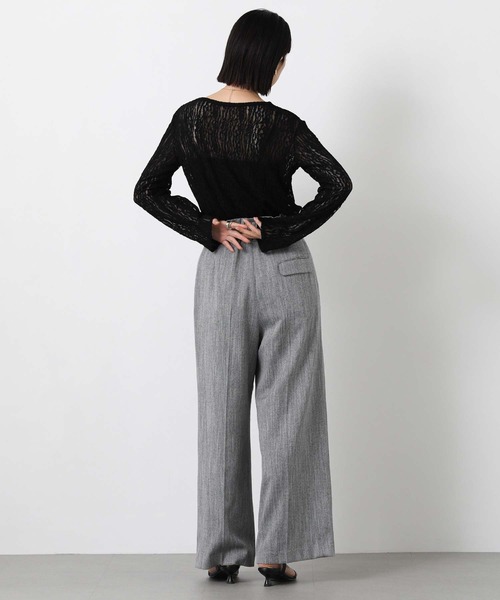 Gready Brilliant（グレディブリリアン）の「ストレッチレースカットソー（Tシャツ/カットソー・レディース・ブラック/オフホワイト・38）」の8枚目の写真