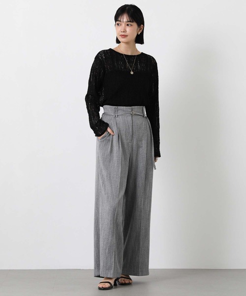 Gready Brilliant（グレディブリリアン）の「ストレッチレースカットソー（Tシャツ/カットソー・レディース・ブラック/オフホワイト・38）」の9枚目の写真