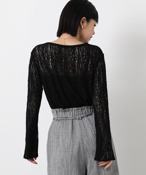 Gready Brilliant（グレディブリリアン）の「ストレッチレースカットソー（Tシャツ/カットソー・レディース・ブラック/オフホワイト・38）」の12枚目の写真