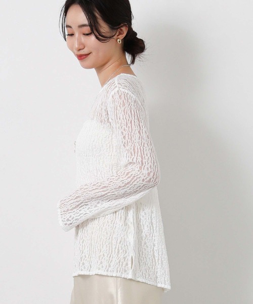 Gready Brilliant（グレディブリリアン）の「ストレッチレースカットソー（Tシャツ/カットソー・レディース・ブラック/オフホワイト・38）」の3枚目の写真