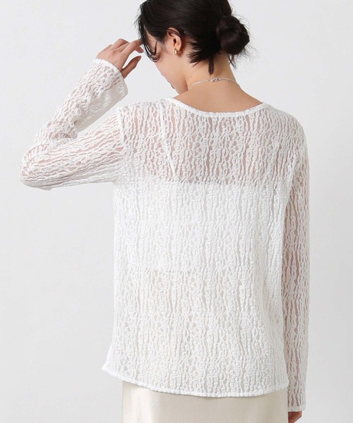 Gready Brilliant（グレディブリリアン）の「ストレッチレースカットソー（Tシャツ/カットソー・レディース・ブラック/オフホワイト・38）」の4枚目の写真