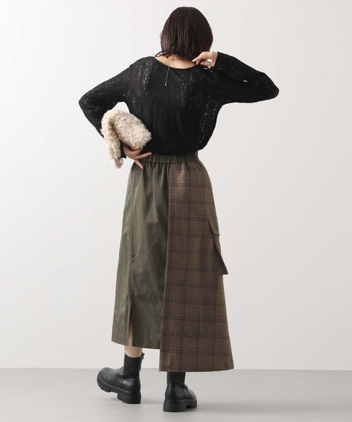 Gready Brilliant（グレディブリリアン）の「ストレッチレースカットソー（Tシャツ/カットソー・レディース・ブラック/オフホワイト・38）」の18枚目の写真