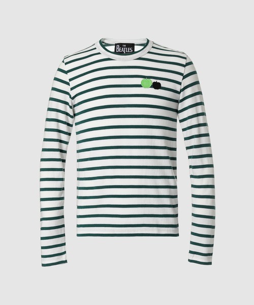THE BEATLES COMME des GARCONS（ザ ビートルズ コムデギャルソン）の「THE BEATLES 「BORDER」LONG SLEEVE TEE（Tシャツ/カットソー・メンズ・ホワイト×イエロー/ホワイト×グリーン/ホワイト×ブルー・XL/L/M/S/XS）」の2枚目の写真