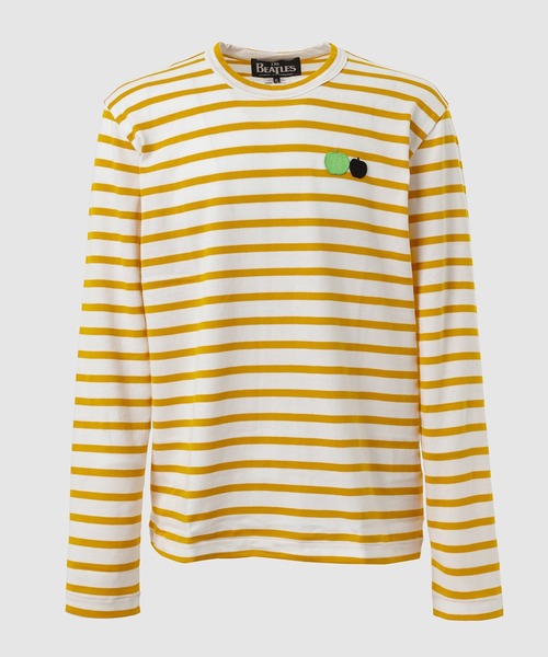 THE BEATLES COMME des GARCONS（ザ ビートルズ コムデギャルソン）の「THE BEATLES 「BORDER」LONG SLEEVE TEE（Tシャツ/カットソー・メンズ・ホワイト×イエロー/ホワイト×グリーン/ホワイト×ブルー・XL/L/M/S/XS）」の3枚目の写真