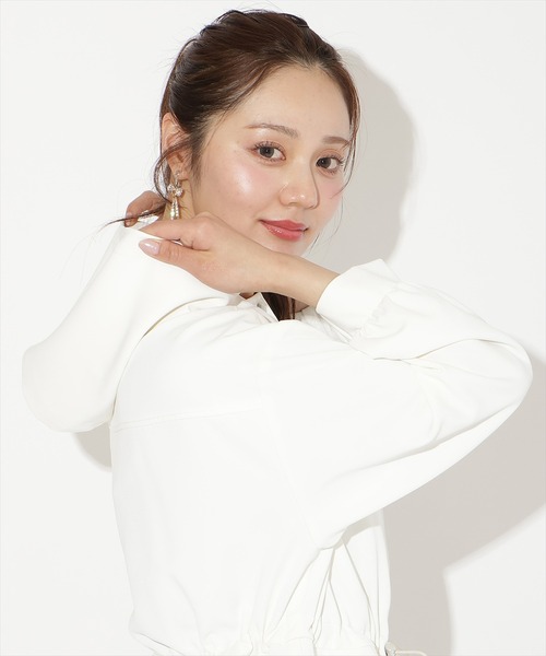 WILLSELECTION(ウィルセレクション)の「ドロストペプラムフードブルゾン(ブルゾン・レディース・ブラック/ベージュ/オフホワイト・FREE)」の8枚目の写真