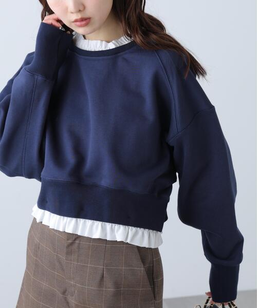 FREE'S MART（フリーズマート）の「【MFM】フリルドッキングスウェット（Tシャツ/カットソー・レディース・ホワイト系その他/ネイビー・FREE）」の17枚目の写真