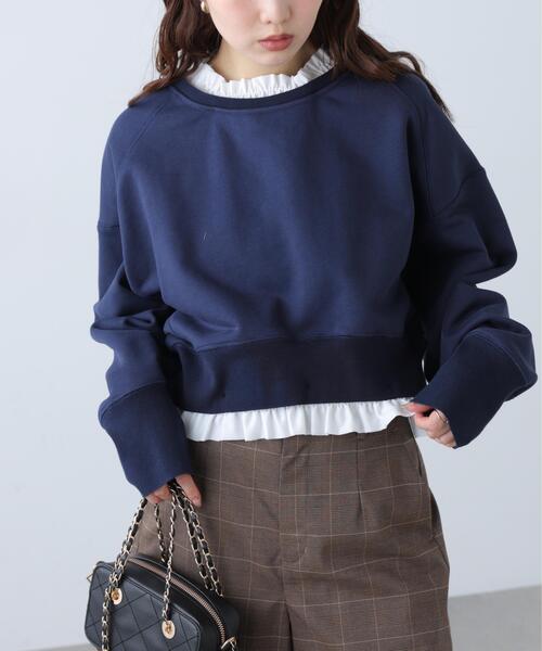 FREE'S MART（フリーズマート）の「【MFM】フリルドッキングスウェット（Tシャツ/カットソー・レディース・ホワイト系その他/ネイビー・FREE）」の18枚目の写真