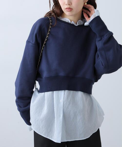 FREE'S MART(フリーズマート)の「【MFM】フリルドッキングスウェット(Tシャツ/カットソー・レディース・ホワイト系その他/ネイビー・FREE)」の19枚目の写真