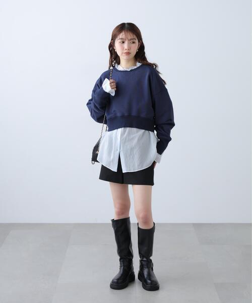 FREE'S MART(フリーズマート)の「【MFM】フリルドッキングスウェット(Tシャツ/カットソー・レディース・ホワイト系その他/ネイビー・FREE)」の22枚目の写真