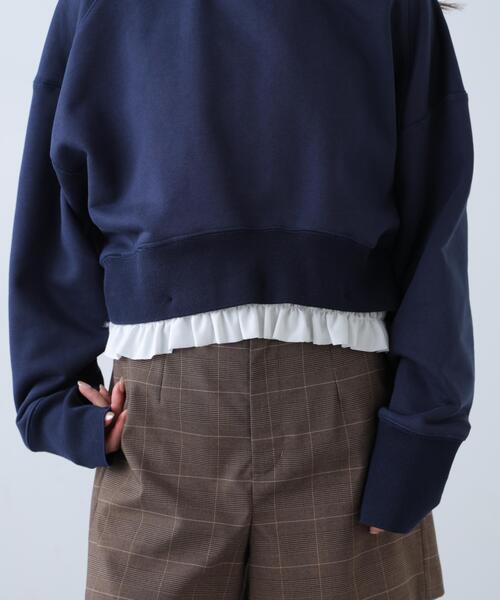 FREE'S MART（フリーズマート）の「【MFM】フリルドッキングスウェット（Tシャツ/カットソー・レディース・ホワイト系その他/ネイビー・FREE）」の3枚目の写真