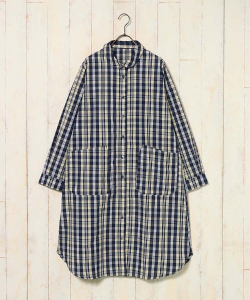 Bleu Bleuet(ブルーブルーエ)の「シャツワンピース(ワンピース・レディース・ブラック/ネイビー/ブルー・ML)」の9枚目の写真