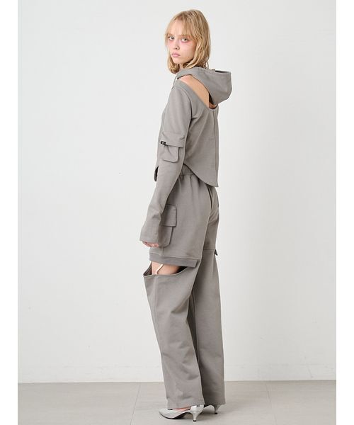 SORIN（ソリン　）の「Back Open Slim Hoodie/バックオープンスリムフーディー（パーカー・レディース・オフホワイト/カーキ/ブラック・38）」の7枚目の写真