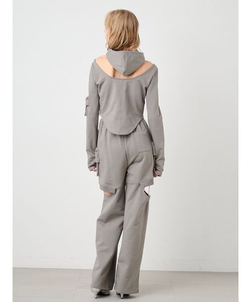 SORIN（ソリン　）の「Back Open Slim Hoodie/バックオープンスリムフーディー（パーカー・レディース・オフホワイト/カーキ/ブラック・38）」の9枚目の写真