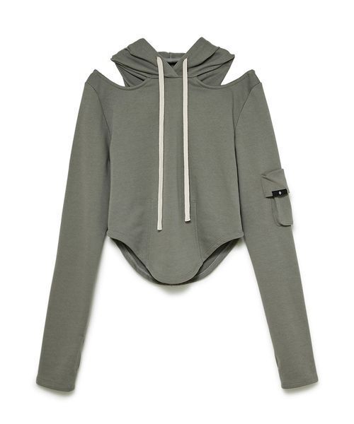 SORIN（ソリン　）の「Back Open Slim Hoodie/バックオープンスリムフーディー（パーカー・レディース・オフホワイト/カーキ/ブラック・38）」の10枚目の写真