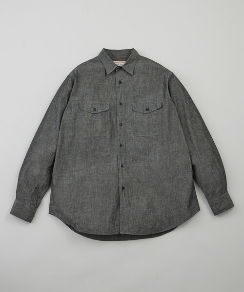 FILSON(フィルソン)の「FILSON/フィルソン 【Japan Exclusive】Chambray Work Shirt Black Pigment Produced by 金子恵治(シャツ/ブラウス・メンズ・ブラック・X-LARGE/LARGE/MEDIUM/SMALL)」の1枚目の写真