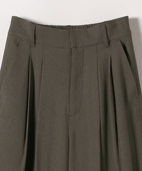 SHIPS any(シップス エニィ)の「SHIPS any:〈洗濯機可能〉リネンミックス 2タック テーパード パンツ(その他パンツ・レディース・クリーム/ダークオリーブ・38/36)」の14枚目の写真