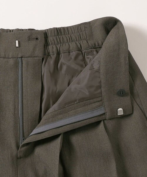 SHIPS any(シップス エニィ)の「SHIPS any:〈洗濯機可能〉リネンミックス 2タック テーパード パンツ(その他パンツ・レディース・クリーム/ダークオリーブ・38/36)」の15枚目の写真